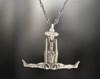 Artistic Gymnastics Pendant – 925 Sterling Silver Sport Charm