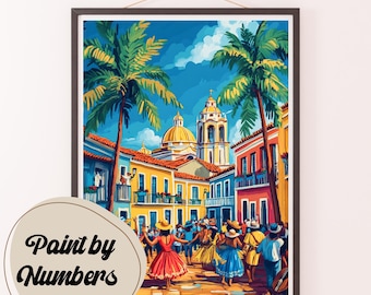 Carnival Celebration Paint by Numbers Kit: Tropical DIY Painting