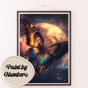 Paint by Numbers Kit for Adults: Lunar Flight, DIY Painting, Painting Art for Decor, Gift Ideas, Homemade Wall Art Decor