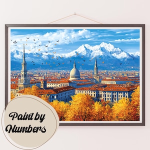 Kit de pintura por números para adultos: Serenidad alpina, pintura DIY, arte de pintura para decoración, ideas de regalo, decoración de pared hecha en casa