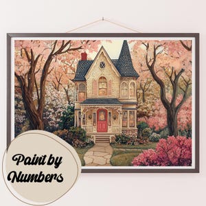Paint by Numbers Kit for Adults: Victorian Spring, DIY Painting, Painting Art for Decor, Gift Ideas, Homemade Wall Art Decor