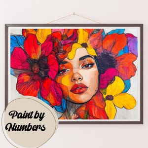 Paint by Numbers Kit for Adults: Floral Muse, DIY Painting, Painting Art for Decor, Gift Ideas, Homemade Wall Art Decor
