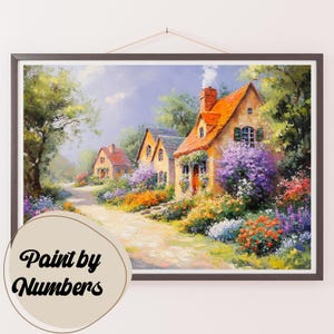 Paint by Numbers Kit for Adults: Cottage Garden, DIY Painting, Painting Art for Decor, Gift Ideas, Home Wall Art Decor
