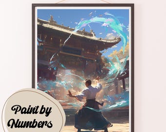 Mystic Martial Arts Paint by Numbers Kit: DIY Home Wall Art