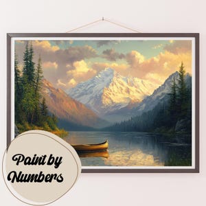 Paint by Numbers Kit for Adults: Golden Serenity, DIY Painting, Painting Art for Decor, Gift Ideas, Homemade Wall Art Decor