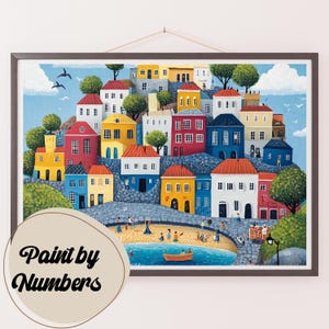 Kit di pittura con i numeri: fascino del mare, pittura fai da te, kit acrilico per adulti, idee regalo, kit fai da te per adulti, decorazioni artistiche fatte a mano