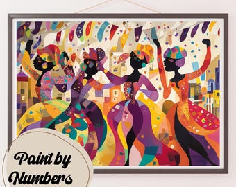 Carnival Celebration Paint by Numbers Kit: DIY Painting Art