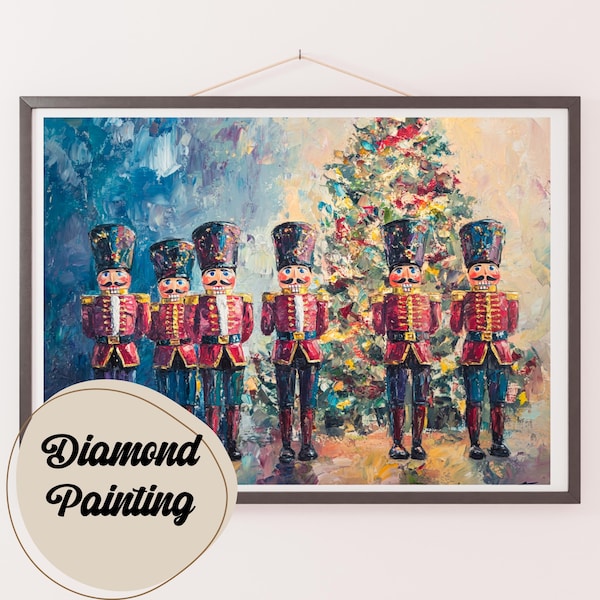 Kit de pintura diamante da Brigada Quebra-Nozes: decoração de arte natalina