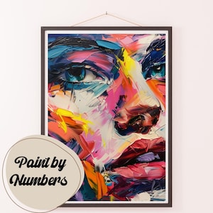 Kit de pintura por números para adultos: Vibración abstracta, pintura DIY, kit acrílico para adultos, ideas de regalo, kits de bricolaje para adultos, decoración artística hecha a mano