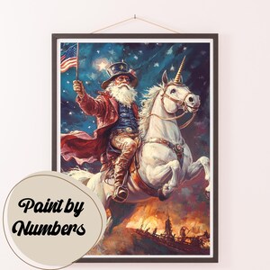 Kit de pintura por números para adultos: Patriot&#39;s Ride, pintura DIY, arte de pintura para decoración, ideas de regalo, decoración de pared para el hogar