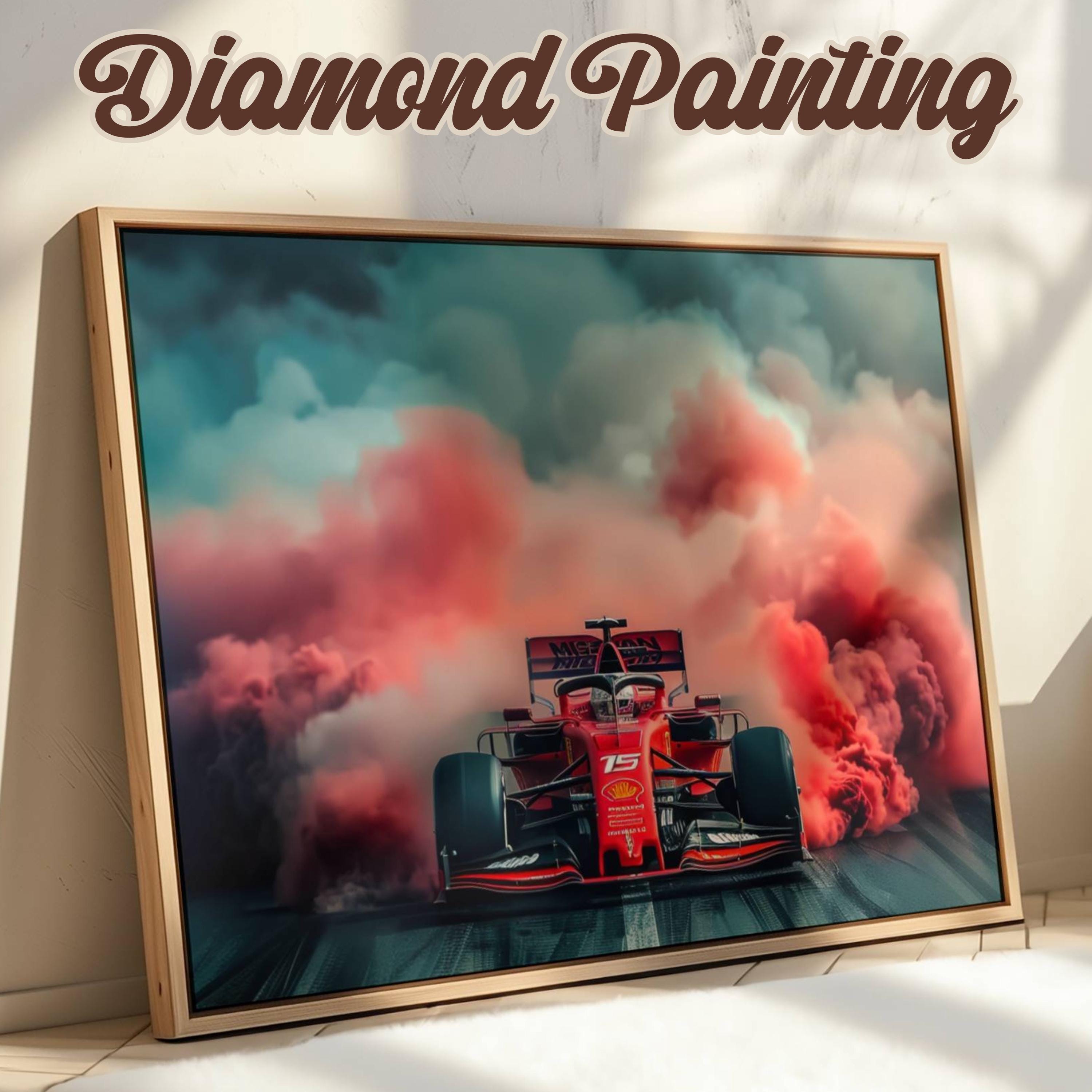 Kit Peinture Diamants 5D DIY - Motif Voiture De Course F1 20x30cm - Art Relaxant | Pour Débutants & Adultes