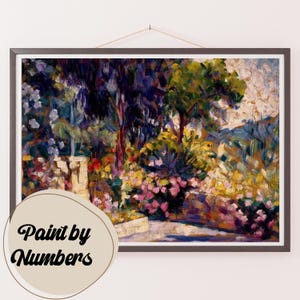 Paint by Numbers Kit for Adults: Floral Terrace, DIY Painting, Painting Art for Decor, Gift Ideas, Homemade Wall Art Decor