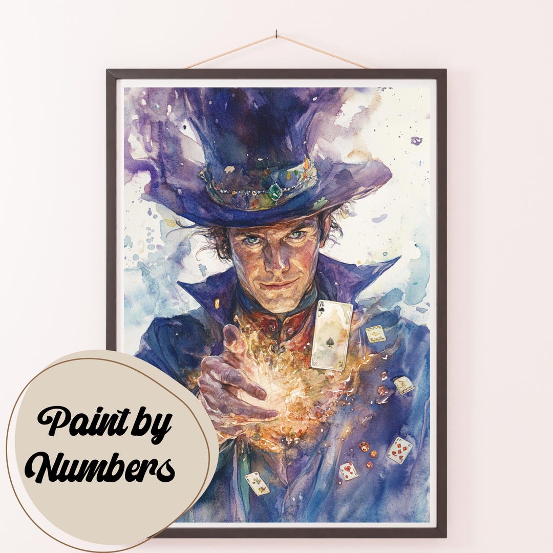 Mystical Magician Paint by Numbers Kit: DIY Wall Art Decor - Etsy