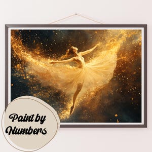 Paint by Numbers Kit for Adults: Golden Grace, DIY Painting, Painting Art for Decor, Gift Ideas, Homemade Wall Art Decor