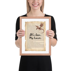 Printed Poster Fourth Wing - Liam's Last words Ch.36 Quote, Fantasy Book quote ft Chapter text Fourth Wing Wall Art | It’s Been My Honor