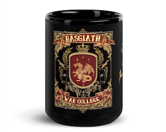 Fourth Wing Mug: Basgiath War College Crest, Tairn & Andarna Dragons