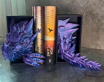 Zestaw podpórek do książek Dragon Bookend: dekoracja półki na książki drukowana w 3D