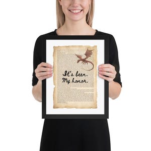 Printed Poster Fourth Wing - Liam's Last words Ch.36 Quote, Fantasy Book quote ft Chapter text Fourth Wing Wall Art | It’s Been My Honor