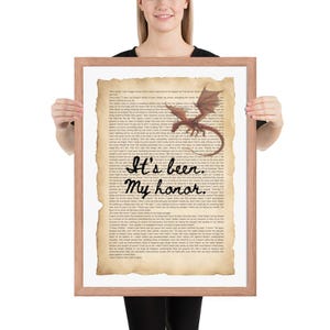 Printed Poster Fourth Wing - Liam's Last words Ch.36 Quote, Fantasy Book quote ft Chapter text Fourth Wing Wall Art | It’s Been My Honor