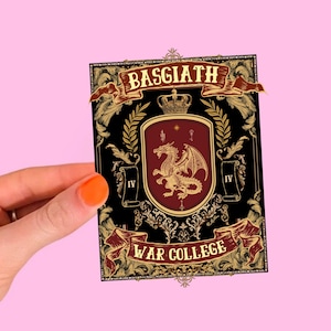 Fourth Wing Dragon Rider Sticker: Basgiath War College Waterproof Decal