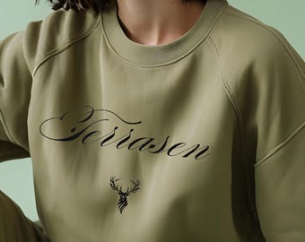 Terrasen Embroidered Crewneck: Throne of Glass Bookish Sweatshirt