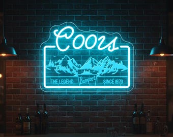 Letrero de neón de Coors Banquet, decoración de pared de Coors Banquet, decoración de cerveza para cueva de hombre, bar en casa y sala de juegos, regalo del Día del Padre para él, papá, esposo