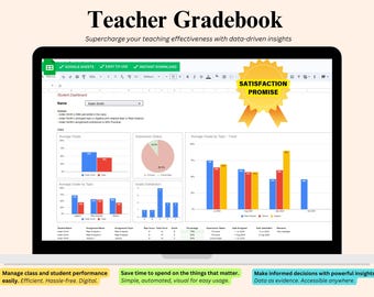 Teacher Gradebook Spreadsheet: Student Progress Tracker (Digital)