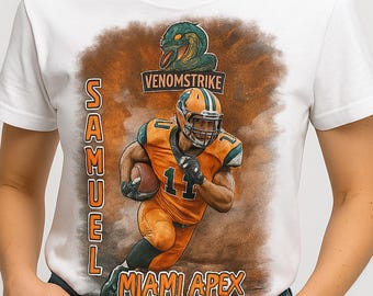 Personalized Football Shirt – Custom Team Fan Tee with Photo, Name, Number | Unisex & Youth Sizes