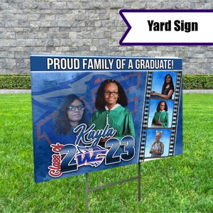 Custom Film Strip Graduation Yard Sign | Personalized Graduation Yard Sign 2025 | Personalized Senior Yard Sign