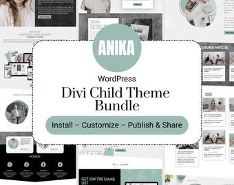 Divi Child Theme for WordPress – Anika Course Funnel Template for Coaches (Canva Assets Included)