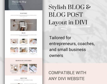 Divi WordPress Blog & Single Post Template – Marianna Website Layout Pack (Canva Assets Included)