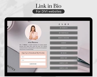 Divi WordPress Link in Bio Template – Marianna Linktree Divi Layout (Canva Assets Included)
