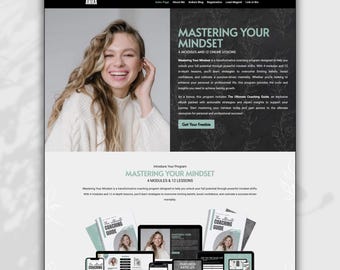 Divi WordPress Course Funnel Template – Anika Layout Bundle (Canva Assets Included)