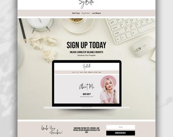 Divi WordPress Course Funnel Template – Sybilla Layout Bundle (Canva Assets Included)
