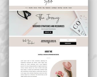Divi Homepage Template for WordPress – Sybilla Layout (Canva Assets Included)