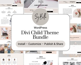Divi WordPress Child Theme – Sybilla Funnel & Blog Layout Pack for Coaches (Canva Assets Included)