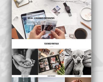 Imelda Divi WordPress Website Portfolio Template for Photographers (Canva Assets Included)
