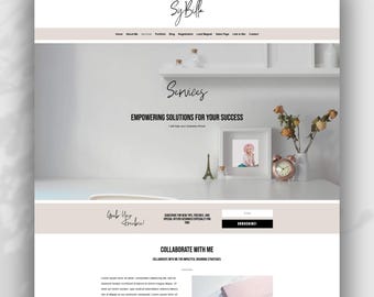 Divi WordPress Services Page Template for Coaches & Bloggers (Canva Assets Included)