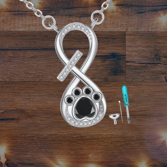 Collana con urna per ceneri di animali domestici, ricordo con