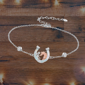 Horseshoe Bracelet 925 Sterling Silver Cute Horse Bracelet For Women