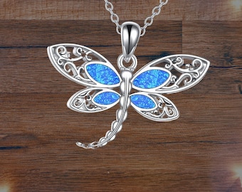Dragonfly Necklace for Women 925 Sterling Silver Dragonfly Pendant Necklace