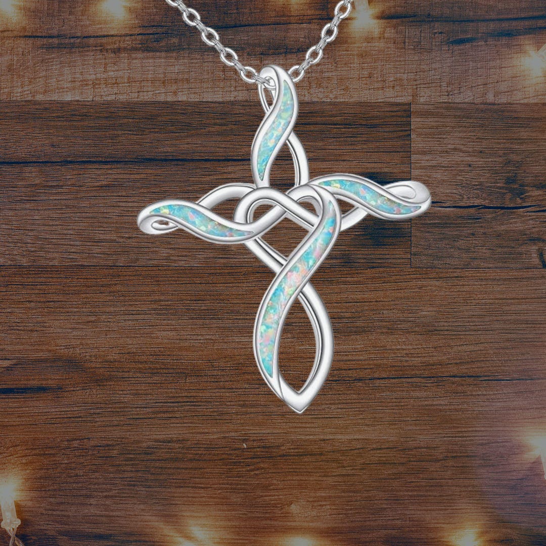 Celtic Knot Cross Pendant Necklace 925 Sterling Silver Heart Cross ...