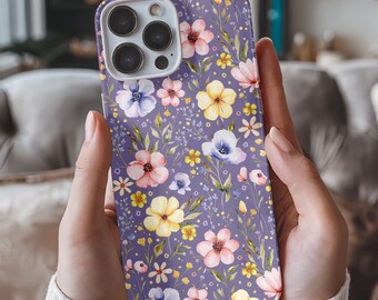 Floral iPhone Case: Watercolor Flower Design, Protective Phone Cover