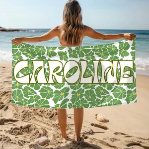 Personalized Beach Towel: Soft Cotton-Blend Vacation Blanket