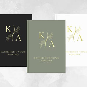 Personalized Wedding Vow Book: Elegant His & Hers Keepsake