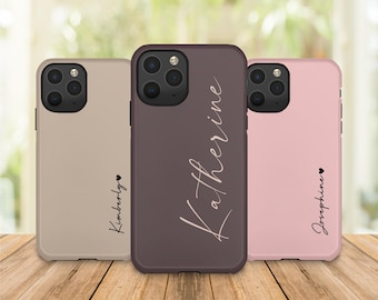 Personalized Name iPhone Case: Embossed Glossy Black Silicone