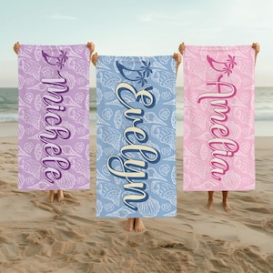 Personalized Beach Towel: Soft Polyester-Cotton Blend, Vacation Gift