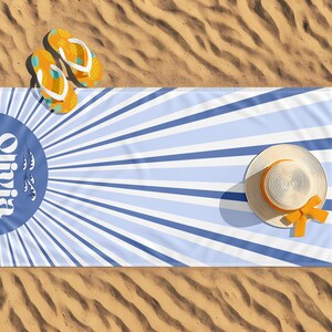 Personalized Beach Towel: Soft Cotton-Polyester Blend, Vacation Gift