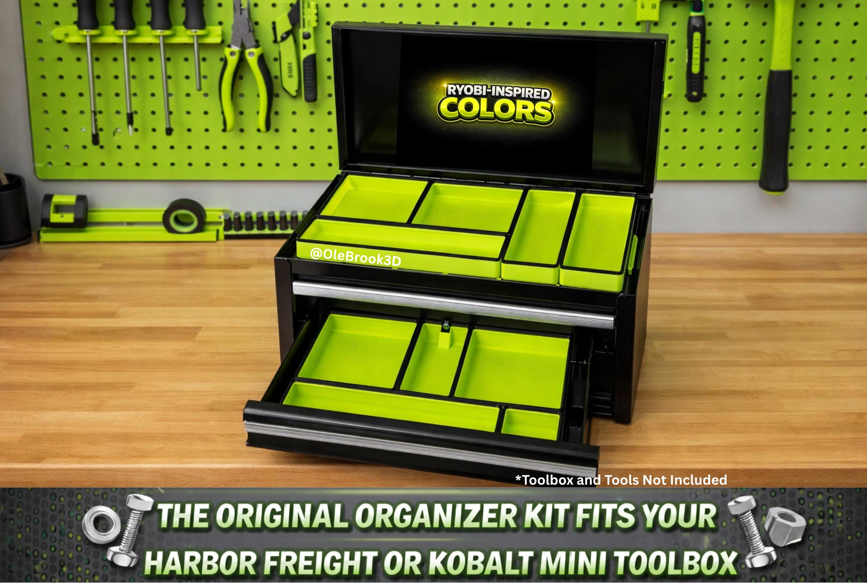 Kobalt Mini Toolbox Organization Kit – Also Compatible With Harbor
