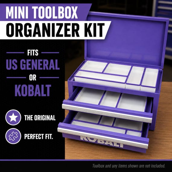 Kobalt Mini Toolbox Organization Kit – Also compatible with Harbor Freight - get organized!